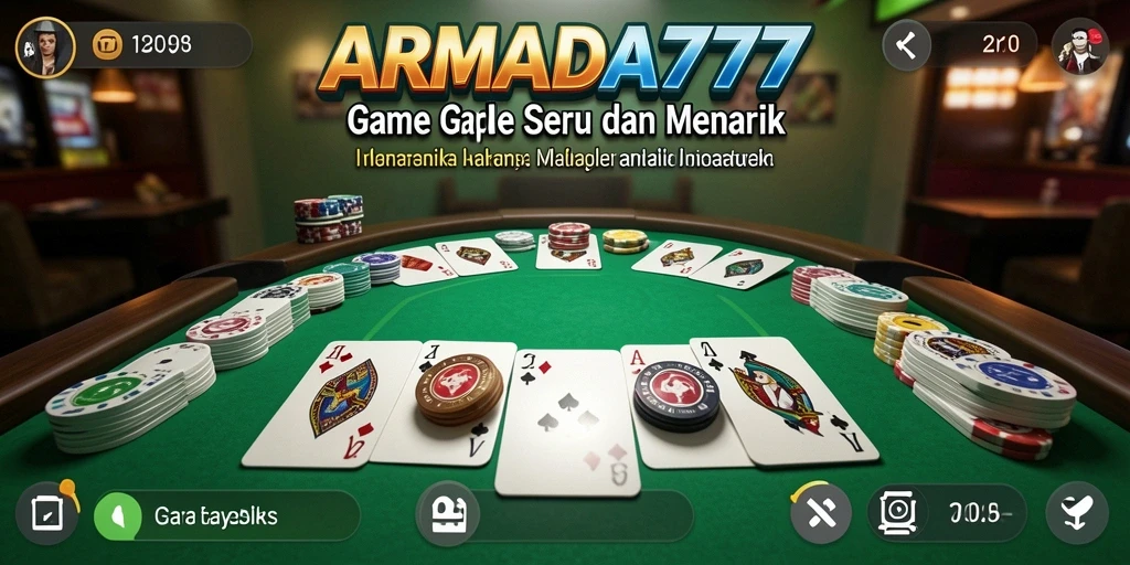 Tampilan gameplay Gaple yang seru dan interaktif di ARMADA777.