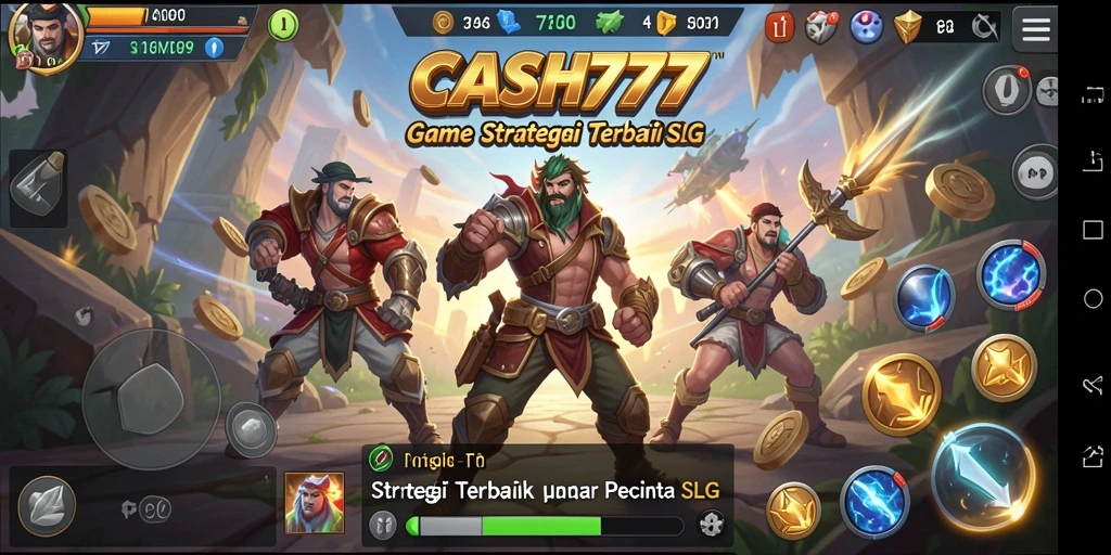 Screenshot gameplay <strong>CASH777</strong> menampilkan pertempuran seru dan pengelolaan strategi.