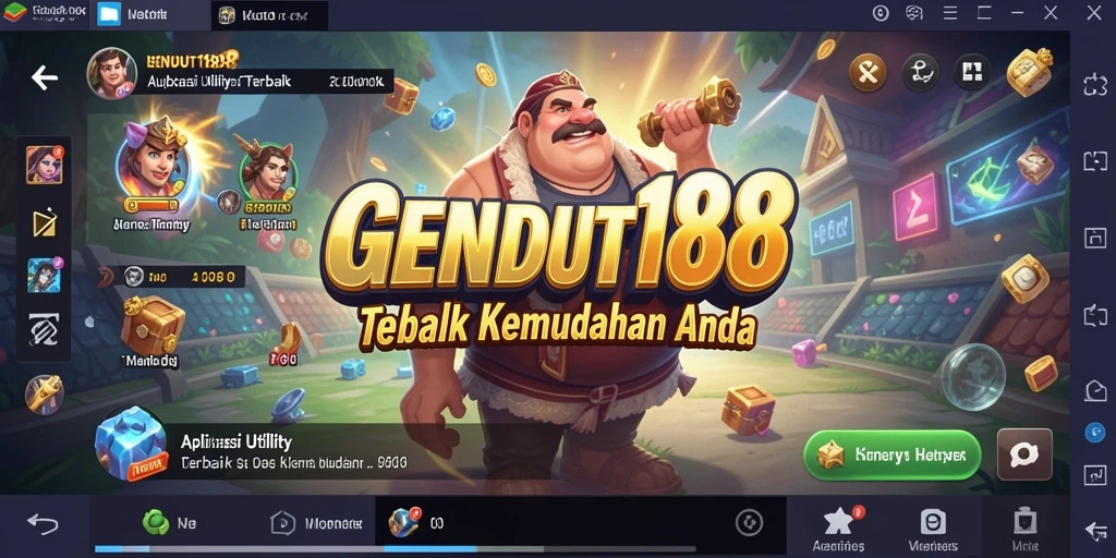 Tampilan utama aplikasi GENDUT188 dengan fitur unggulan yang mudah diakses.