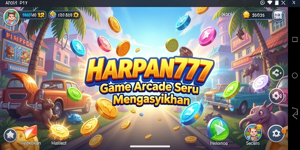 Tampilan gameplay seru dan penuh warna dari HARAPAN777.