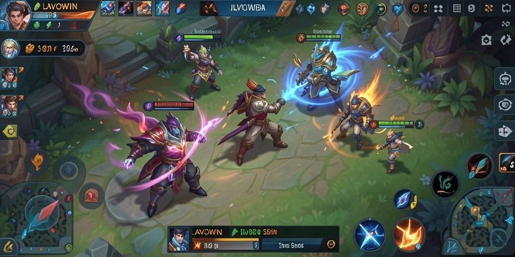 Tangkapan layar gameplay seru di LAVOWIN dengan aksi pertarungan yang intens.