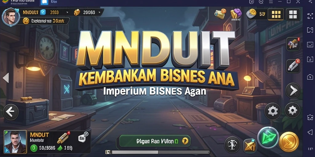 Tampilkan gameplay seru MNDUIT dalam membangun kerajaan bisnis.