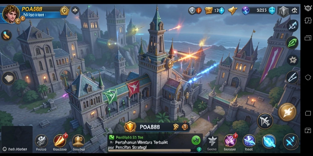 Tampilan menarik dari gameplay POA88 dalam Tower Defense.