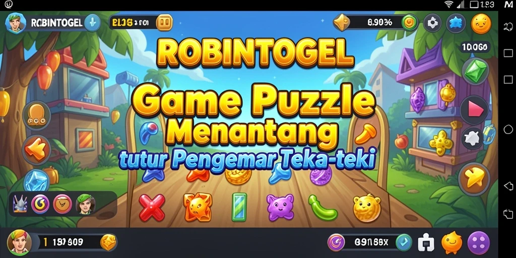 Tampilan gameplay ROBINTOGEL menampilkan teka-teki yang menantang dan interaktif.