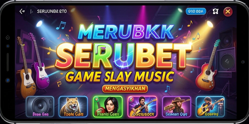 Tampilan gameplay SERUBET yang penuh warna dan interaktif.