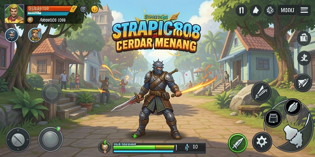 Screenshot gameplay SIAP108 yang menunjukkan pertempuran strategi.