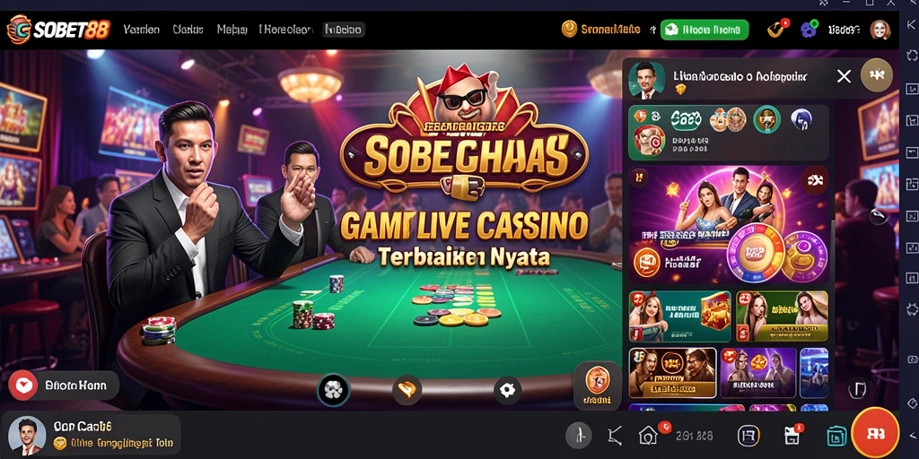 Screenshot gameplay Live Casino yang mendebarkan di SOBET88.