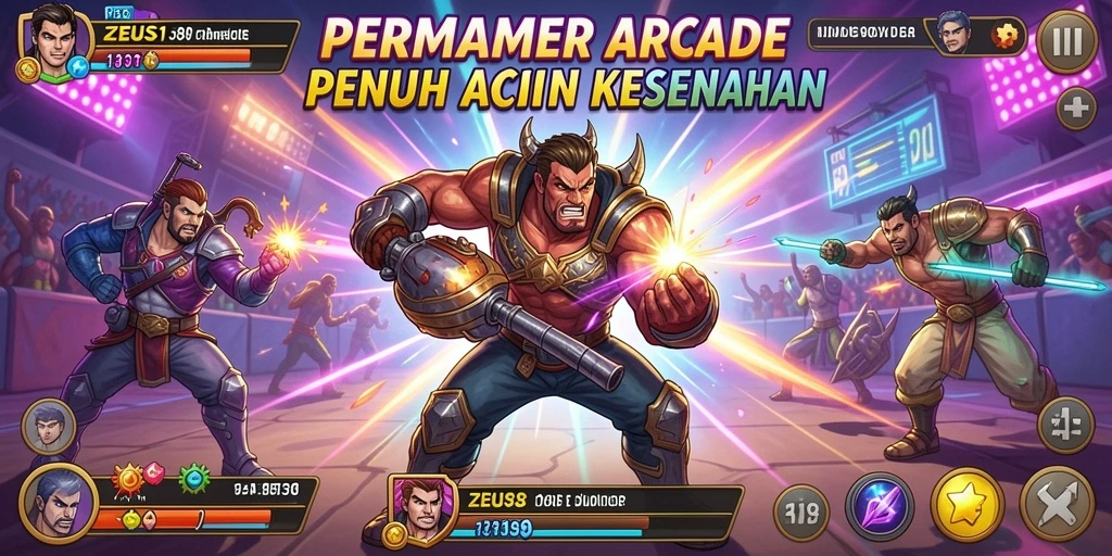 Tampilan gameplay menegangkan dan penuh aksi di ZEUS138.